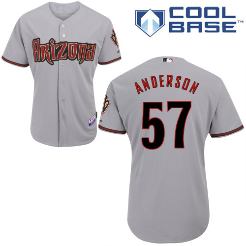 Chase Anderson #57 Youth Baseball Jersey-Arizona Diamondbacks Authentic Road Gray Cool Base MLB Jersey